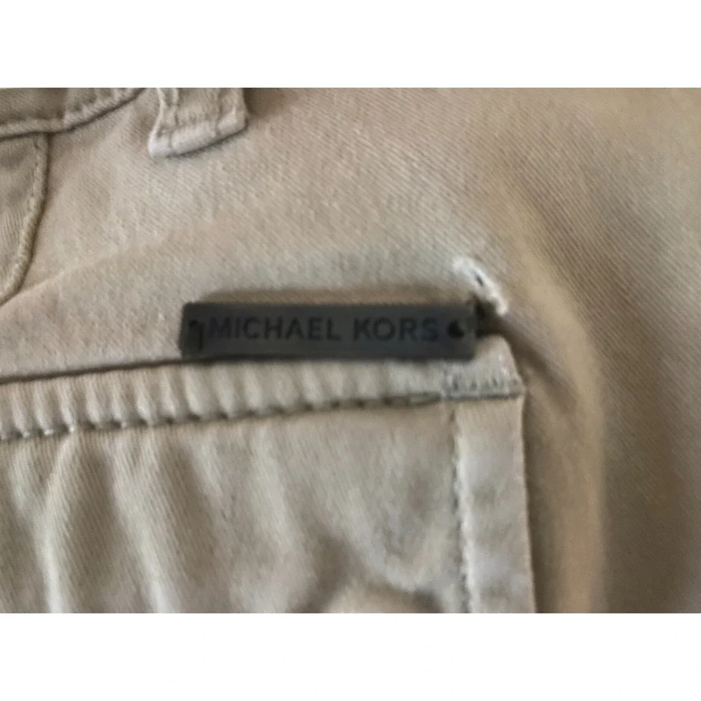 Women's Michael Kors Tan Pants Size 14 with‎ Zipper Accents